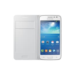 Kuori Galaxy Core 4G - Nahka - Valkoinen
