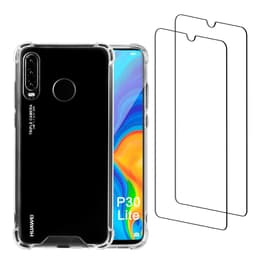 Kuori Huawei P30 lite ja 2 suojakalvo - Kierrätysmuovi - Läpinäkyvä