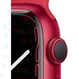Apple Watch Series 7 (2021) GPS 41 mm - Alumiini Punainen - Sport band Punainen