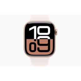 Apple Watch Series 10 (2024) GPS 42 mm - Alumiini Ruusukulta - Sport band Tähtivalkea