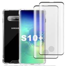 Kuori Galaxy S10+ ja 2 suojakalvo - Kierrätysmuovi - Läpinäkyvä