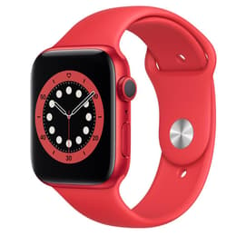 Apple Watch (Series 6) 2020 GPS 44 mm - Alumiini Punainen - Sport band Punainen