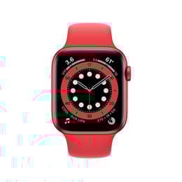 Apple Watch Series 6 (2020) GPS 44 mm - Alumiini Punainen - Sport band Punainen