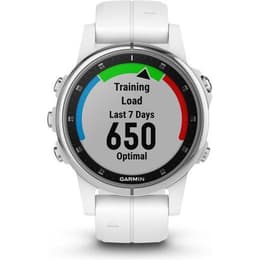 Kellot Garmin Cardio GPS Fenix 5S Plus - Valkoinen