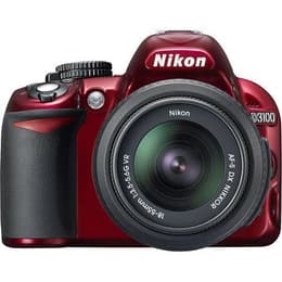 Yksisilmäinen peiliheijastuskamera D3100 - Punainen + Nikon AF-S DX Nikkor 18-55mm f/3.5-5.6G VR f/3.5-5.6