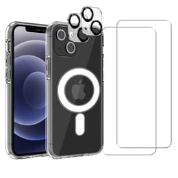 Kuori iPhone 13 ja 2 suojakalvo - TPU - Läpinäkyvä