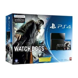 PlayStation 4 500GB - Musta + Watch Dogs