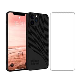 Back Market Kuori iPhone 11 pro Max ja suojaava näyttö - Kierrätysmuovi - Musta