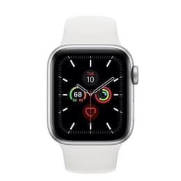 Apple Watch (Series 5) 2019 GPS 40 mm - Alumiini Hopea - Sport loop Wit