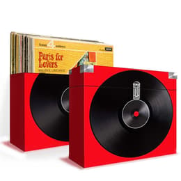 Bmi Boîtes en carton pour le rangement de vos vinyles - Big Ben VINYLCASE04 - Dimensions 35 x 33 x 19 cm - Lot de 2 Levysoitin