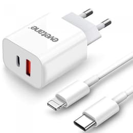Kaapeli ja Wall Plugi (USB + USB-C) 20W - Evetane