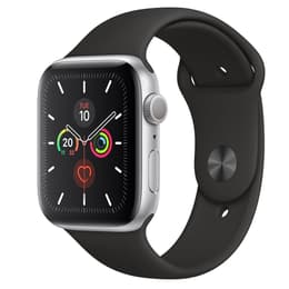 Apple Watch (Series 1) 2015 38 mm - Alumiini Hopea - Sport loop Musta