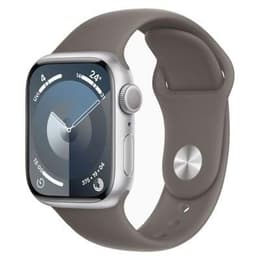 Apple Watch Series 9 (2023) GPS + Cellular 41 mm - Alumiini Hopea - Sport band Harmaa