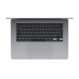 MacBook Air 15" (2023) - Applen M2 ‑siru jossa on 8-ytiminen prosessori ja 10-ytiminen näytönohjain - 24GB RAM - SSD 512GB - Tavallinen näyttö - AZERTY - Ranska