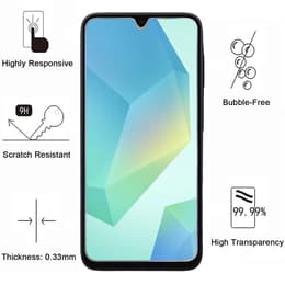 Suojaava näyttö Galaxy A16 4G/A16 5G Karkaistu lasi - Karkaistu lasi - Läpinäkyvä