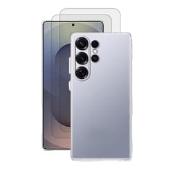 Kuori Galaxy S25 Ultra ja 2 suojakalvo - TPU - Läpinäkyvä