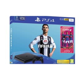 PlayStation 4 Slim 1000GB - Jet black + FIFA 19