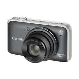 Kompaktikamera PowerShot SX220 HS - Harmaa + Canon Canon Zoom Lens 14x IS 5-70 mm f/3.1-5.9 f/3.1-5.9