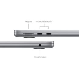 MacBook Air 13" (2024) - Applen M3 ‑siru jossa on 8-ytiminen prosessori ja 8-ytiminen näytönohjain - 8GB RAM - SSD 256GB - QWERTY - Portugali