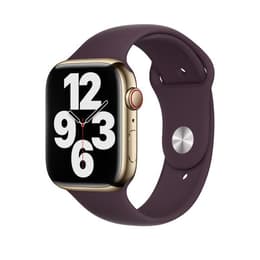 Apple Watch (Series 7) 2021 GPS + Cellular 45 mm - Ruostumaton teräs Kulta - Sport band