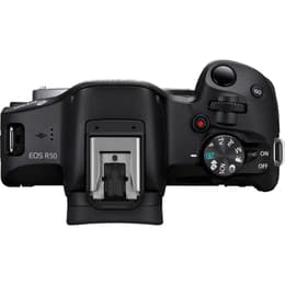 Refleksi Canon EOS R50+ RF-S 18-45mm + RF-S 55-210mm f/5-7.1 IS STM - Musta + Canon RF-S IS STM f/5-7.1