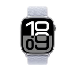 Apple Watch Series 10 (2024) GPS 42 mm - Alumiini Hopea - Sport loop Sininen