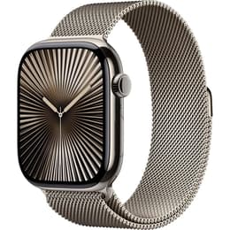 Apple Watch Series 10 (2024) GPS + Cellular 46 mm - Titaani Luonno - Milanese loop Musta