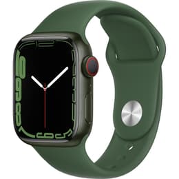 Apple Watch (Series 7) 2021 GPS + Cellular 41 mm - Alumiini Vihreä - Sport band Vihreä