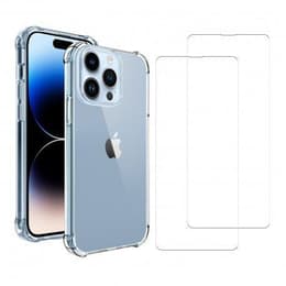 Kuori iPhone 14 Pro Max ja 2 suojakalvo - TPU - Läpinäkyvä