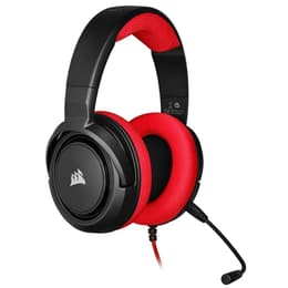 Corsair HS35 Kuulokkeet melunvaimennus gaming johdollinen mikrofonilla - Musta/Punainen