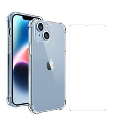 Kuori iPhone 14 Plus ja suojaava näyttö - TPU - Läpinäkyvä