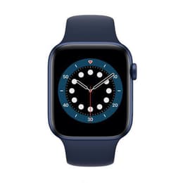 Apple Watch (Series 6) GPS 44 mm - Alumiini Sininen - Armband Sport band Sininen