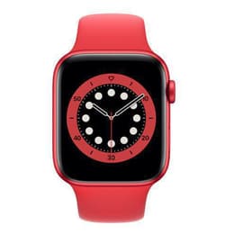 Apple Watch (Series 6) Syyskuu 2020 44 mm - Alumiini Punainen - Armband Sport loop Punainen