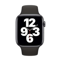 Apple Watch (Series SE) Syyskuu 2020 40 mm - Alumiini Tähtiharmaa - Armband Sport loop Musta