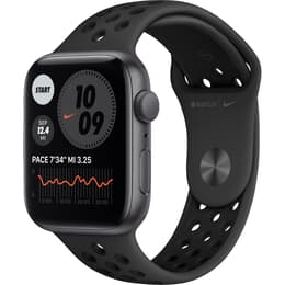 Apple Watch (Series 4) GPS 44 mm - Alumiini Tähtiharmaa - Armband Sport Nike Antrasiitti / MUsta