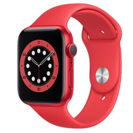 Apple Watch (Series 6) GPS 44 mm - Alumiini Punainen - Armband Sport band Punainen