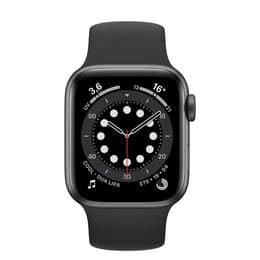 Apple Watch (Series 6) Syyskuu 2020 40 mm - Alumiini Tähtiharmaa - Armband Sport loop Musta