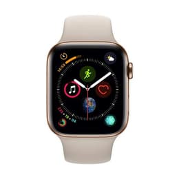 Apple Watch (Series 5) GPS 44 mm - Ruostumaton teräs Kulta - Armband Sport band Harmaa hiekka