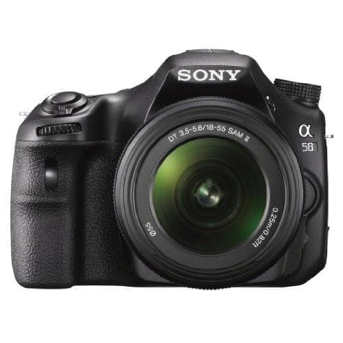 Yksisilmäinen peiliheijastuskamera - Sony SLT-A58K - Musta + Sony DT18-55 mm f/3.5-5.6 SAM II -Objektiivi