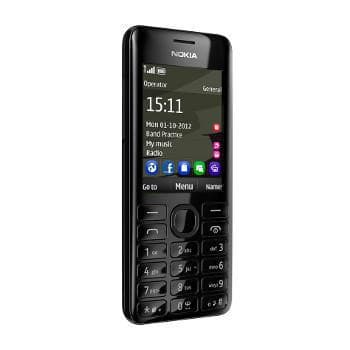 Nokia Asha 206 - Musta- Lukitsematon