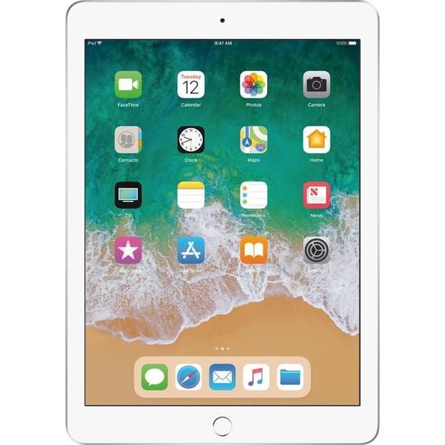 iPad 9,7" 5. sukupolvi (Maaliskuu 2017) 9,7" 128GB - WiFi - Hopea - Ilman Sim-Korttipaikkaa