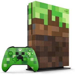 Xbox One S 1000GB - Vihreä - Rajoitettu erä Minecraft