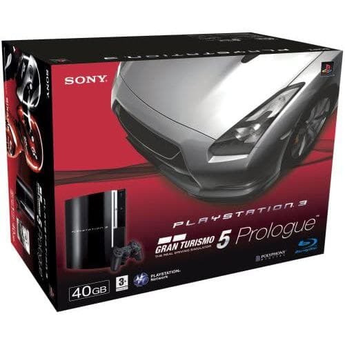 Konsoli Sony PlayStation 3 40GB +1 Ohjain + Gran Turismo 5 Prologue - Musta