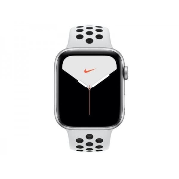 Apple Watch (Series 5) Syyskuu 2019 44 mm - Alumiini Hopea - Armband Sport Nike