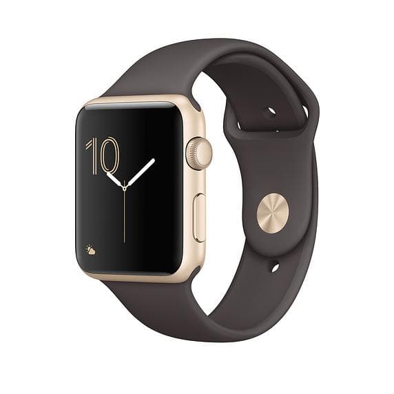 Apple Watch (Series 1) 42 mm - Alumiini Kulta - Armband Sport loop Harmaa
