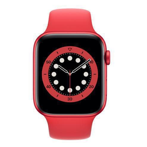 Apple Watch (Series 6) GPS + Cellular 44 mm - Alumiini Punainen - Armband Sport loop Punainen